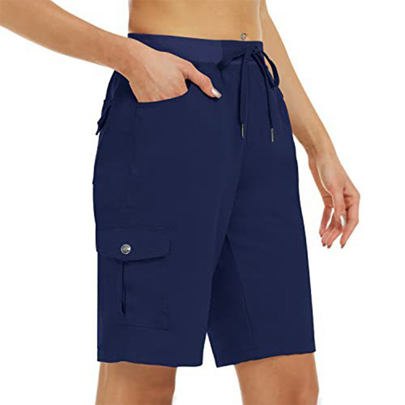 🌿🌬️Pantaloni scurți cargo pentru femei, cu uscare rapidă și buzunare🏃‍♀️-12