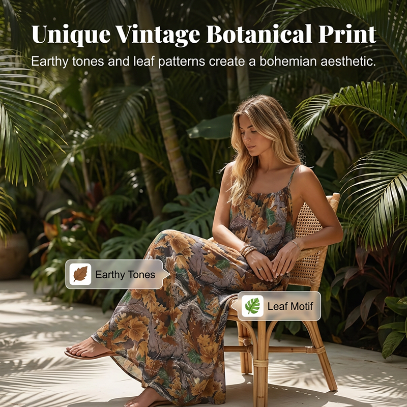 🌸👗Rochie lungă de vară pentru femei, cu spate decupat și bretele subțiri💖-2