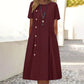 Rochie de damă cu nasturi, la modă-5