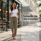 👖 50% REDUCERE ACUM! Pantaloni utilitari pentru femei, cu talie înaltă și croială conică – croială care subțiază silueta, buzunare practice și țesătură rezistentă la șifonare ✨👜-5