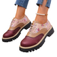 👞Brogues cu platformă și imprimatur floral pentru femei😍-10