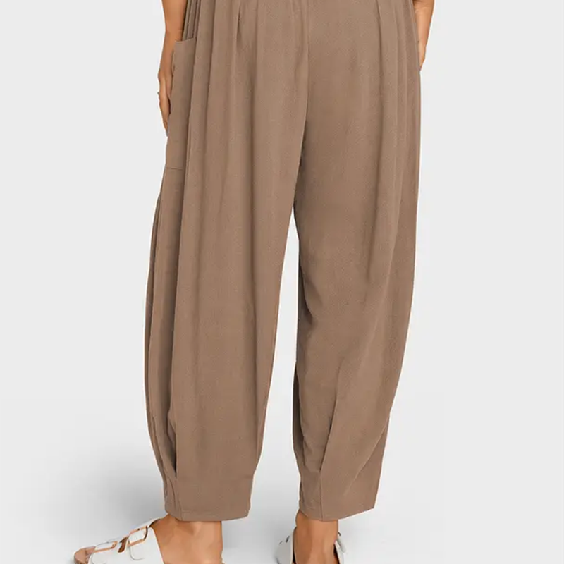 💖😍Pantaloni Harem Casual pentru Femei, Lăși, cu Talie Înaltă👩-5