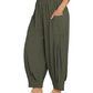 💖😍Pantaloni Harem Casual pentru Femei, Lăși, cu Talie Înaltă👩-8