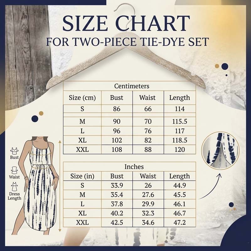 😍👗Rochie midi cu bretele pentru femei, în stil tie-dye🏖️-7