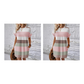 👗Rochie midi în dungi – cu buzunare, croială lejeră, pentru vacanță, stil casual ✨