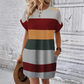 👗 Rochie midi în dungi – cu buzunare, croială lejeră, pentru vacanță, casual ✨