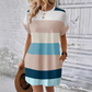 👗 Rochie midi în dungi – cu buzunare, croială lejeră, pentru vacanță, casual ✨