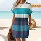 👗 Rochie midi în dungi – cu buzunare, croială lejeră, pentru vacanță, casual ✨
