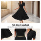 🌞Elegant V-Neck High Waist Dress with Puff Sleeve-3