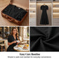 🌞Elegant V-Neck High Waist Dress with Puff Sleeve-4