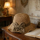 👒Pălărie elegantă de soare din paie împletită, cu fundă 🌞