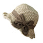 👒Pălărie elegantă de soare din paie împletită, cu fundă 🌞