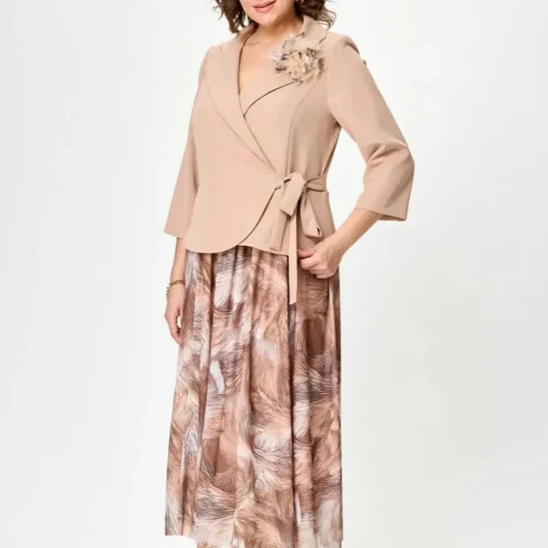 🔥50% REDUCERE💥Set elegant și la modă format din sacou și rochie-3