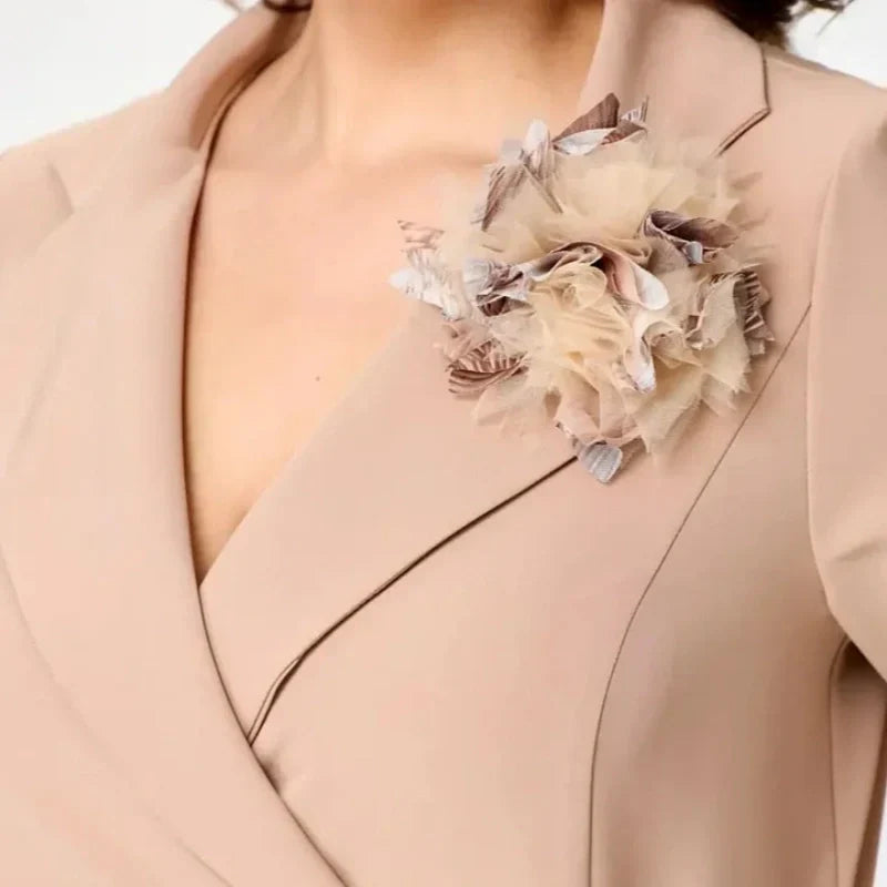 🔥50% REDUCERE💥Set elegant și la modă format din sacou și rochie-7