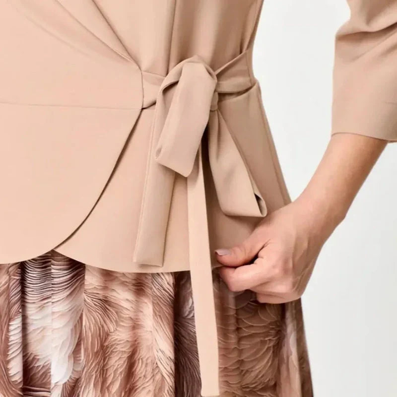 🔥50% REDUCERE💥Set elegant și la modă format din sacou și rochie-8