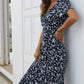 😻👗Rochie elegantă cu imprimeu floral și decolteu în V🌬️-4