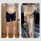 Set din două piese, compus dintr-un tricou cu fermoar imprimat și pantaloni cu croi larg