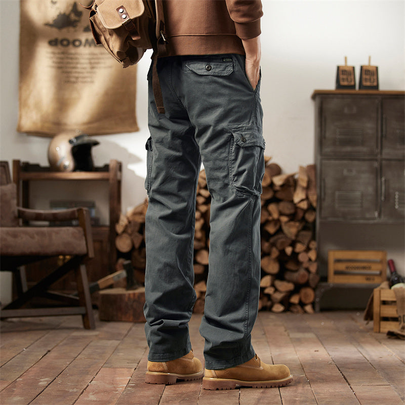 👖 50% REDUCERE ACUM!  Pantaloni tactici cargo din bumbac pentru bărbați – cu multiple buzunare, structură întărită și talie reglabilă 🛠️-4