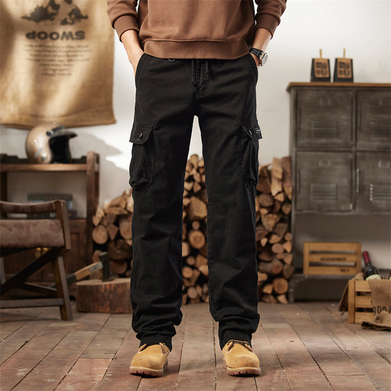 👖 50% REDUCERE ACUM!  Pantaloni tactici cargo din bumbac pentru bărbați – cu multiple buzunare, structură întărită și talie reglabilă 🛠️-5