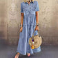 👗🌟Rochie nouă din denim cu aspect uzat și multe nasturiRochie nouă din denim cu aspect uzat și multe nasturi🌸-6
