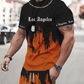 Set pentru bărbați compus dintr-un tricou cu imprimeu și pantaloni scurți