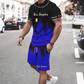 Set pentru bărbați compus dintr-un tricou cu imprimeu și pantaloni scurți