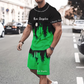 Set pentru bărbați compus dintr-un tricou cu imprimeu și pantaloni scurți