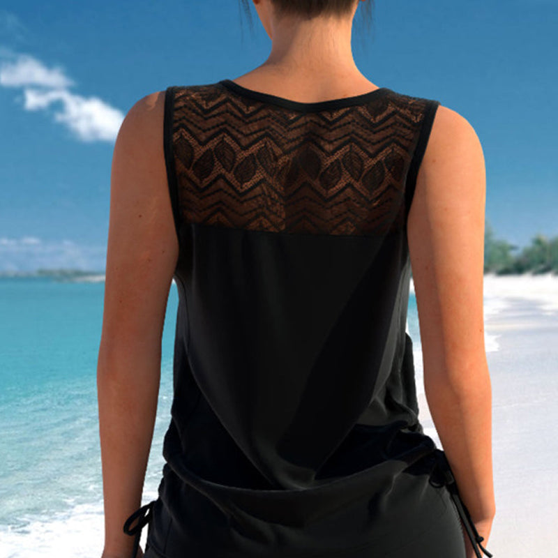 ☀️🏖️Costum de baie tankini din două piese, cu imprimeu, pentru femei😻-5
