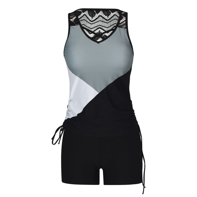 ☀️🏖️Costum de baie tankini din două piese, cu imprimeu, pentru femei😻-12