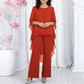 🔥Ofertă exclusivă: 50% reducere🎁Set pentru femei compus din un top elegant și pantaloni cu croi larg😍-3