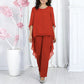 🔥Ofertă exclusivă: 50% reducere🎁Set pentru femei compus din un top elegant și pantaloni cu croi larg😍-1