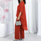 🔥Ofertă exclusivă: 50% reducere🎁Set pentru femei compus din un top elegant și pantaloni cu croi larg😍-7