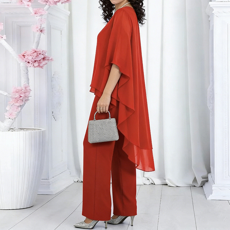 🔥Ofertă exclusivă: 50% reducere🎁Set pentru femei compus din un top elegant și pantaloni cu croi larg😍-7