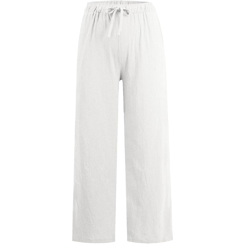 🎉50% reducere💎Pantaloni de vară din bumbac și in, cu croi larg, pentru femei⏰️-8