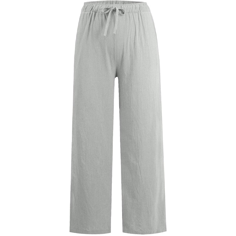 🎉50% reducere💎Pantaloni de vară din bumbac și in, cu croi larg, pentru femei⏰️-10