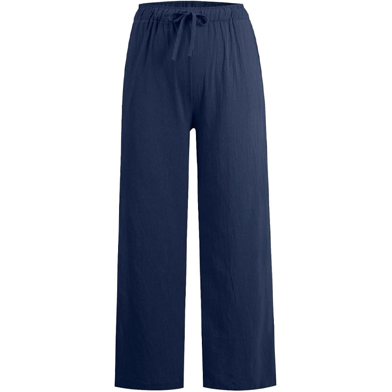 🎉50% reducere💎Pantaloni de vară din bumbac și in, cu croi larg, pentru femei⏰️-11