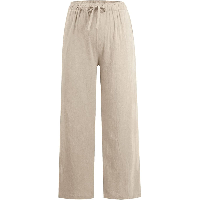🎉50% reducere💎Pantaloni de vară din bumbac și in, cu croi larg, pentru femei⏰️-12