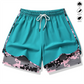 Pantaloni scurți sport casual pentru femei, cu căptușeală integrată