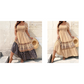 0XL-4XL😍Rochie lungă cu guler pătrat, mâneci bufante și volane💃-8
