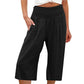 【S-3XL】🍂Pantaloni cropped ușori, cu talie elastică, pentru femei