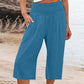 【S-3XL】🍂Pantaloni cropped ușori, cu talie elastică, pentru femei