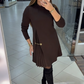📢📢REDUCERE DE 50%!! 💝Rochie elegantă cu mâneci lungi și pliuri