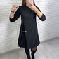 📢📢REDUCERE DE 50%!! 💝Rochie elegantă cu mâneci lungi și pliuri-4
