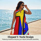 Rochie maxi vara, potrivire larga, cu print artistic-1