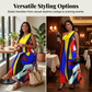 Rochie maxi vara, potrivire larga, cu print artistic-5