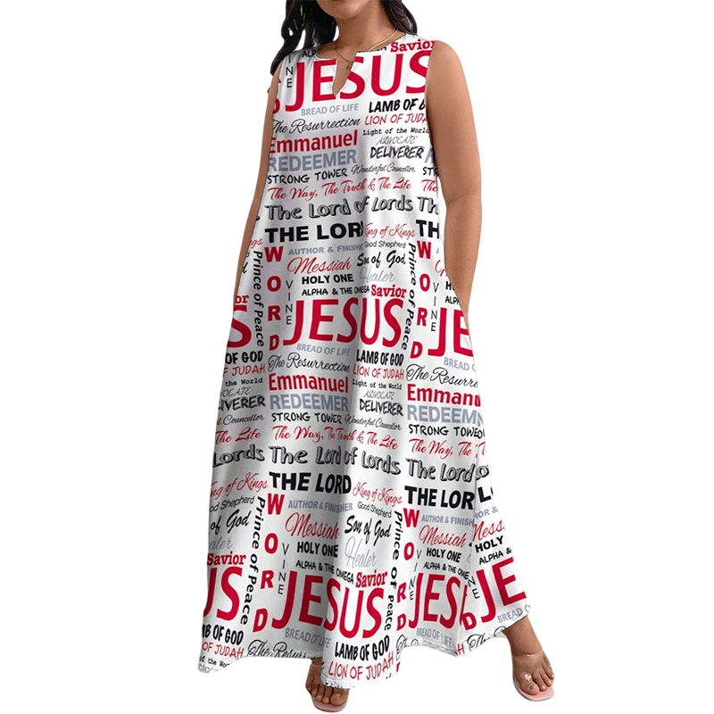 Rochie maxi vara, potrivire larga, cu print artistic-9