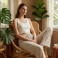 🌸 OFERTĂ LIMITATĂ 50% REDUCERE! ✨Pantaloni largi pentru femei cu dungi și cordon de strângere-6