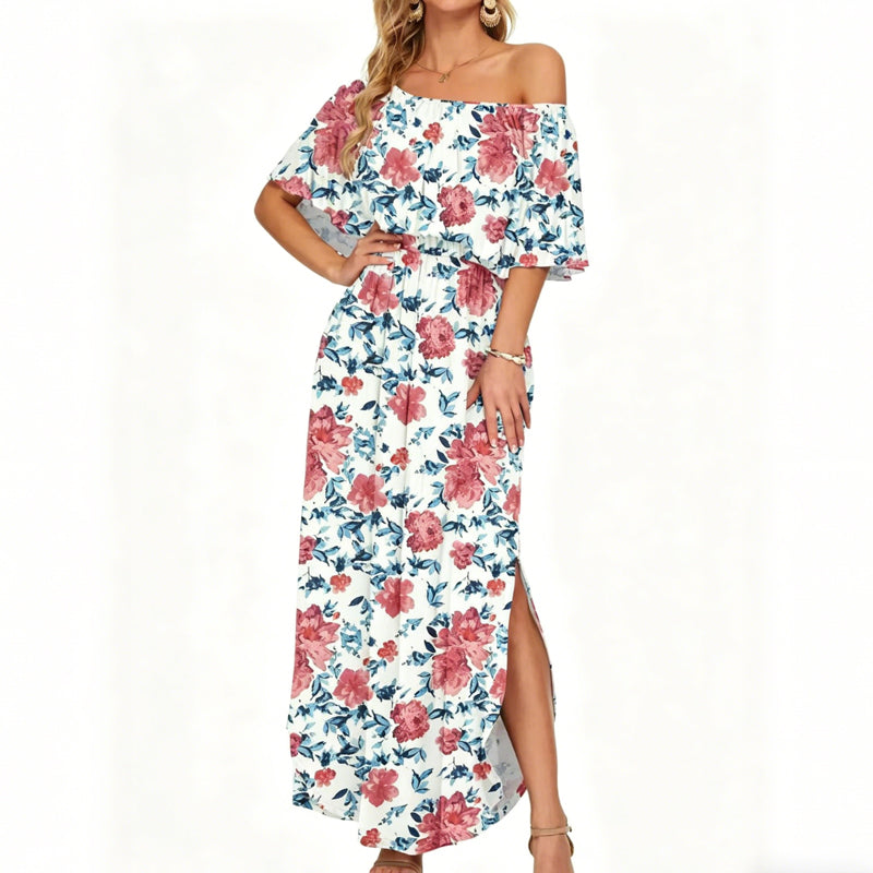 🎁Nou venit 50% REDUCERE💥Rochie Maxi Bohemian de Vară cu Fantă pentru Plajă-10