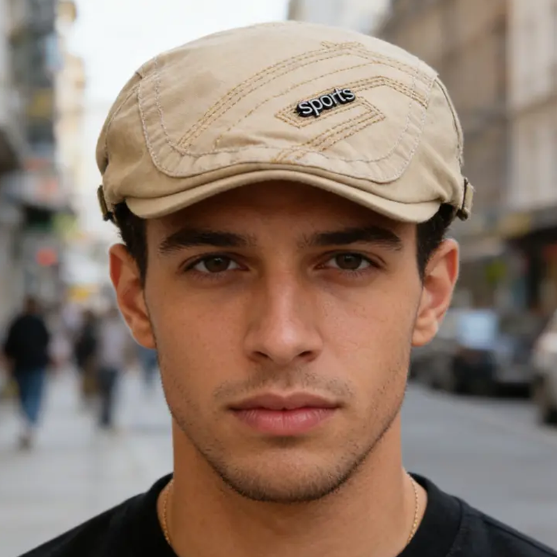 🧢 Charmul masculin la maxim 💪 Șapcă clasică plată, respirabilă, pentru toate anotimpurile-1