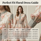 🌺🌿Rochie mini cu guler înalt și imprimeu floral romantic👗-1
